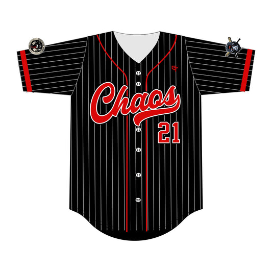 Chaos 7U Baseball Black Jersey