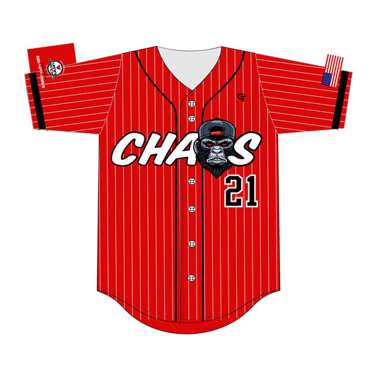 Chaos 7U Baseball Red Jersey