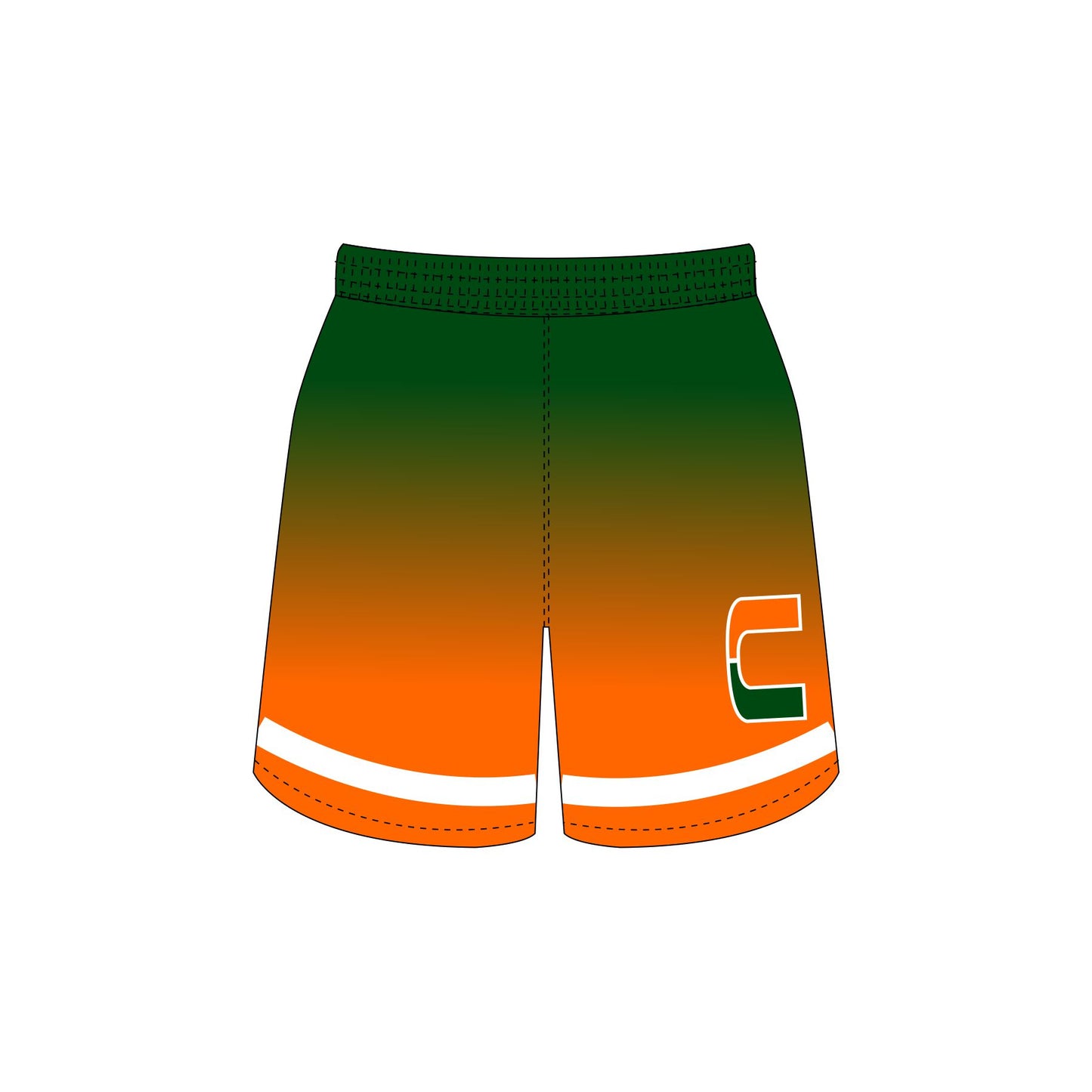 Canes Baseball Dri Fit Shorts - Green Fade