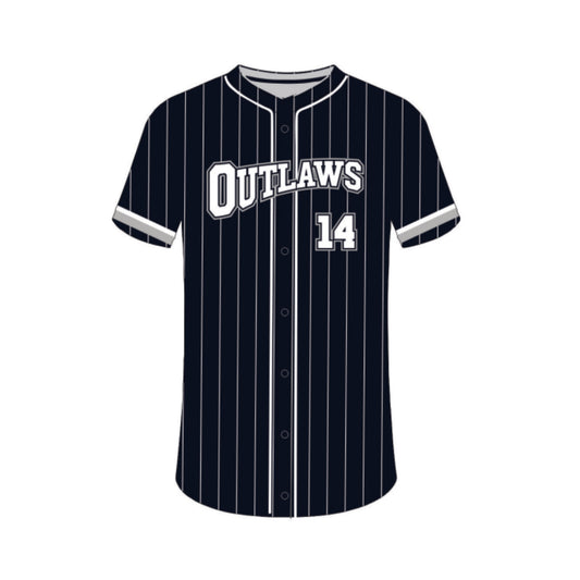 Outlaws Navy Pinstripe Jersey